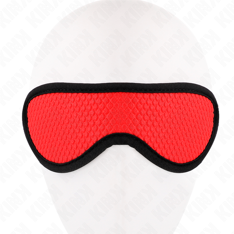 KINK - MASCHERINA OCCHI ROSSA CON BORDO RIVESTITO 20 x 7 CM