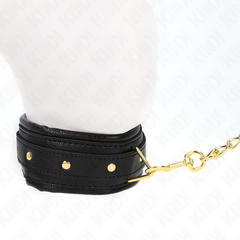 KINK - COLLARE CON GUINZAGLIO IN SIMILPELLE SPUGNA MODELLO 1 REGOLABILE 37-54 CM X 3 CM