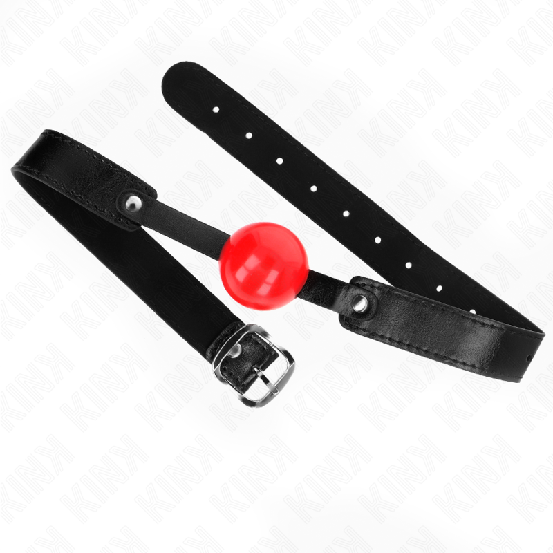 KINK - BALL GAG CON SFERA IN TPE MORBIDO 4 CM MODELLO 1 66 x 2,5 CM REGOLABILE 41-61 CM