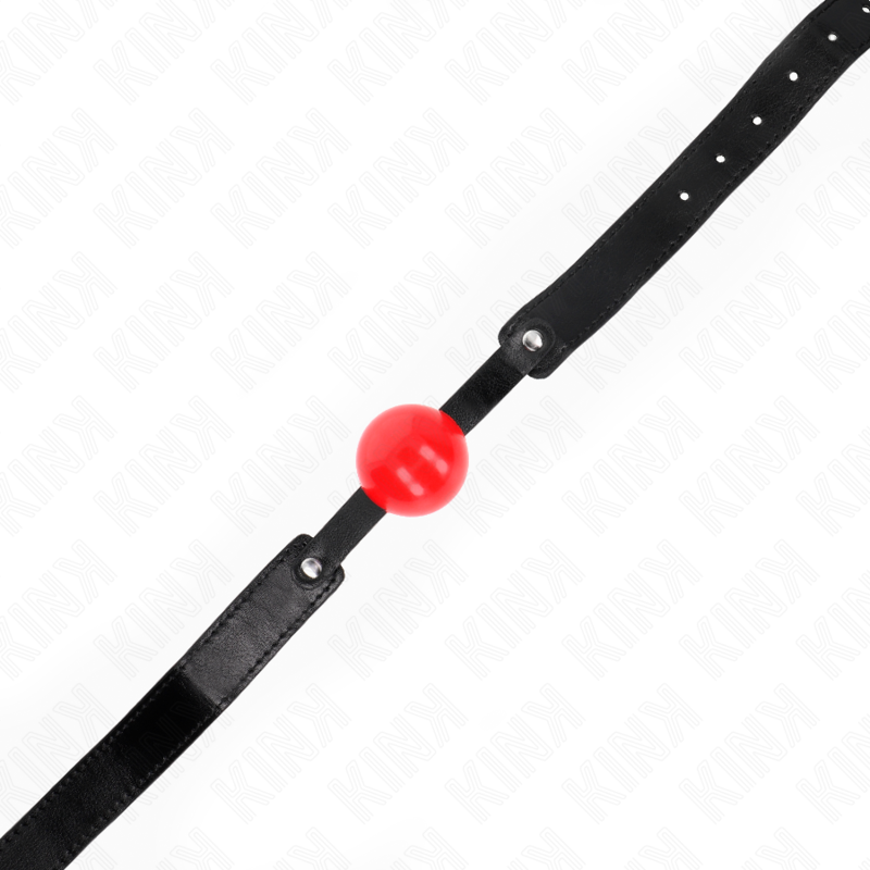 KINK - BALL GAG CON SFERA IN TPE MORBIDO 4 CM MODELLO 1 66 x 2,5 CM REGOLABILE 41-61 CM