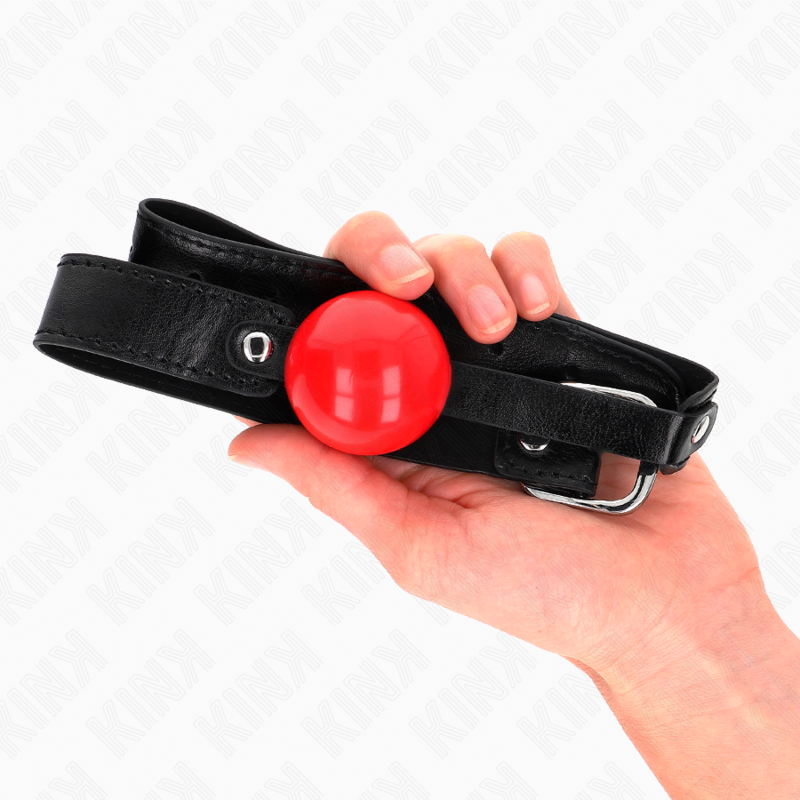 KINK - BALL GAG CON SFERA IN TPE MORBIDO 4 CM MODELLO 1 66 x 2,5 CM REGOLABILE 41-61 CM