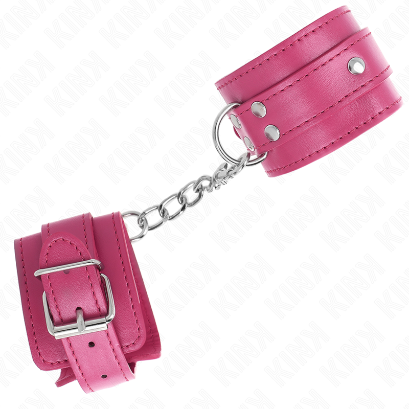 KINK - 3 CINTURE PER POLSI CON ANELLI A D REGOLABILI ROSA 17,5-25 CM X 6 CM