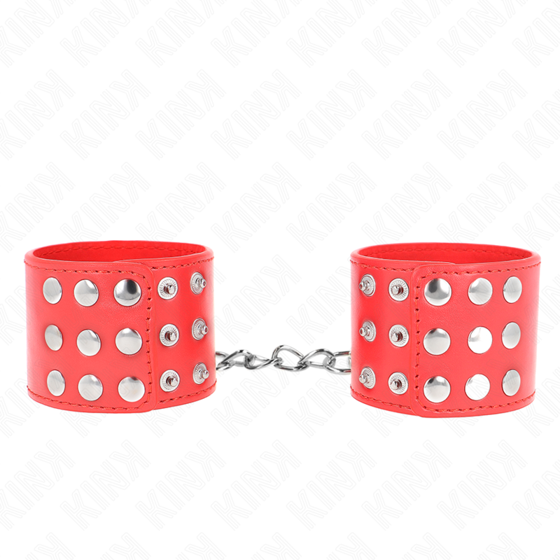 KINK - CINTURINI PER POLSI CON CHIUSURA A SCATTO ROSSA REGOLABILI 19-24 CM X 5,5 CM
