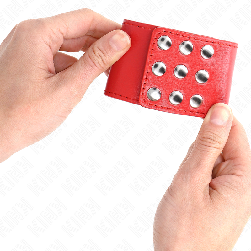KINK - MANETTE CON CHIUSURA A SCATTO ROSSE REGOLABILI 19-24 CM X 5,5 CM
