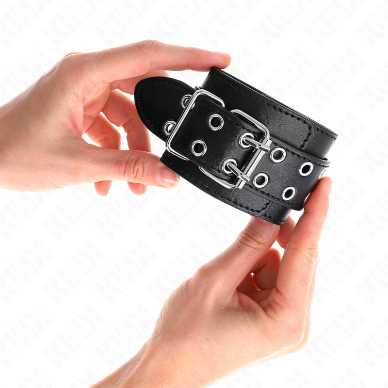 KINK - MANETTE CON DOPPIA FIBBIA NERE REGOLABILI 19-26 CM