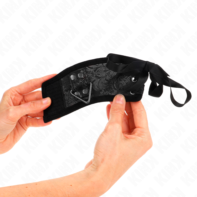 KINK - MANETTE DESIGN SCANDAL CON DETTAGLI IN PIZZO NERO 24,5 CM X 6,5 CM