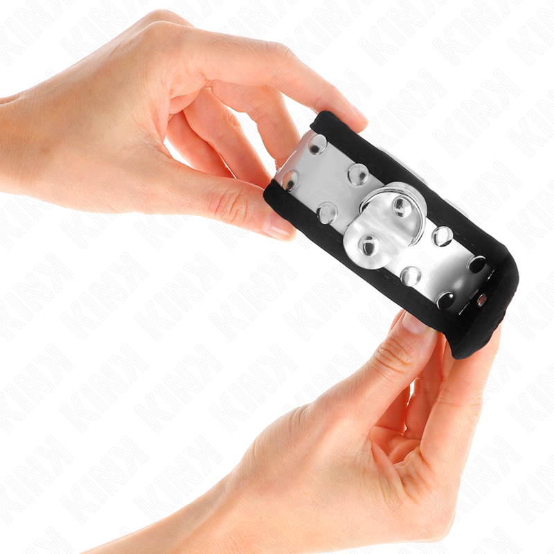 KINK - MANETTE SOTTILI NERO / ARGENTO 30 X 4 CM