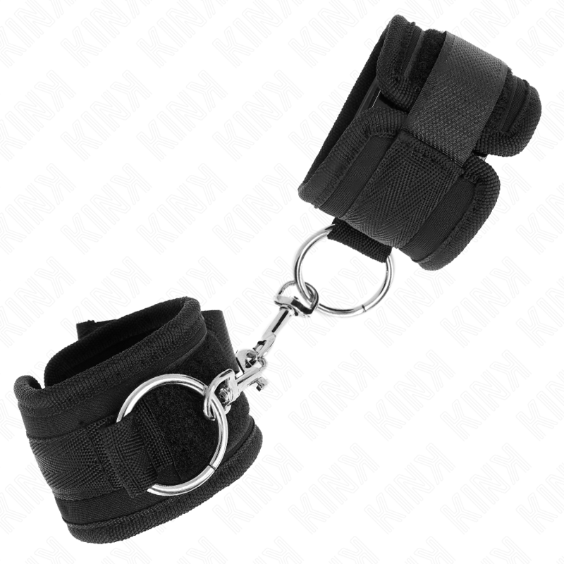 KINK - CINTURINI PER POLSI NERI REGOLABILI 18-35 CM X 6 CM
