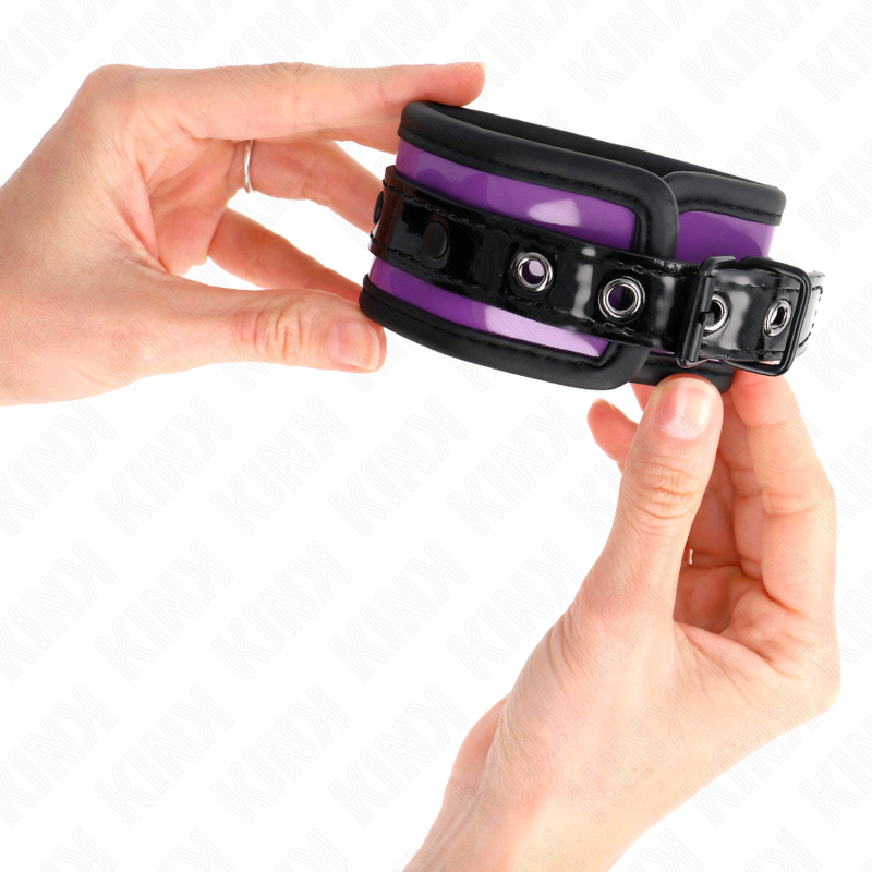 KINK - CINTURINI DA POLSO IN NEOPRENE VIOLA CHIARO REGOLABILI 21-28 CM X 5 CM
