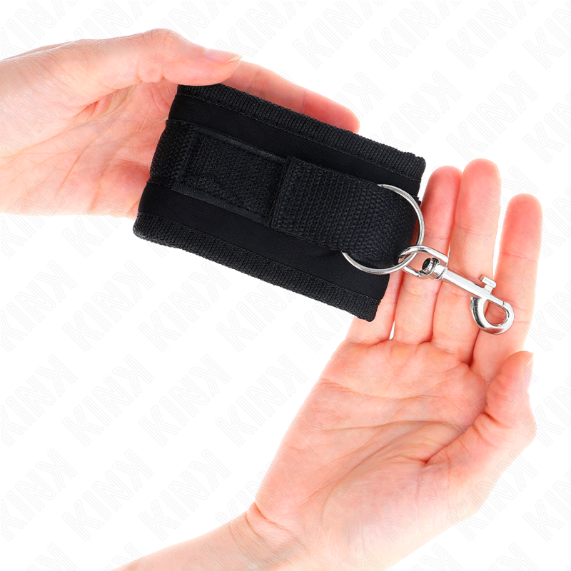 KINK - MANETTE CON CHIUSURA A STRAPPO IN NYLON MODELLO NERO 2 REGOLABILI 18-35 CM X 6 CM