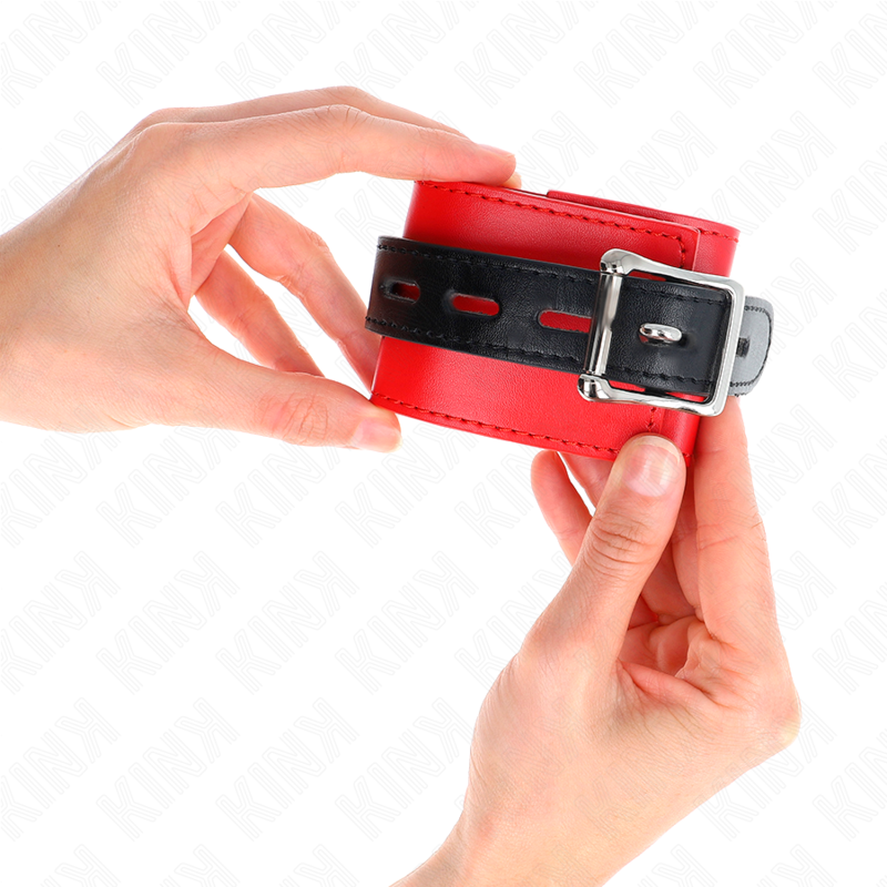 KINK - MANETTE ROSSE CON FASCIA NERA REGOLABILE 17-28 CM X 6 CM