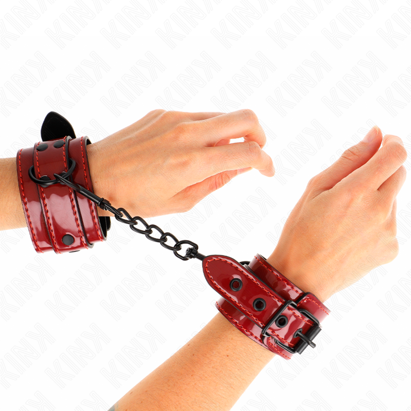 KINK - CINTURINI DA POLSO ROSSO SCURO 23 X 5 CM