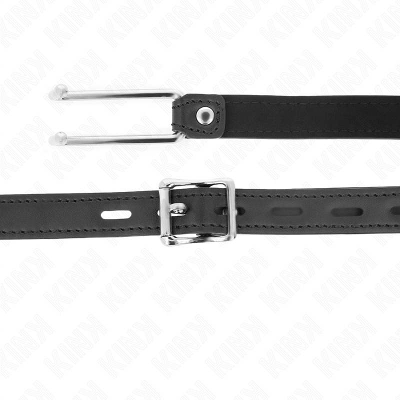 KINK - GAG IN METALLO 11,5 CM CON CINTURINO IN SIMILPELLE REGOLABILE 39-58 CM X 2 CM