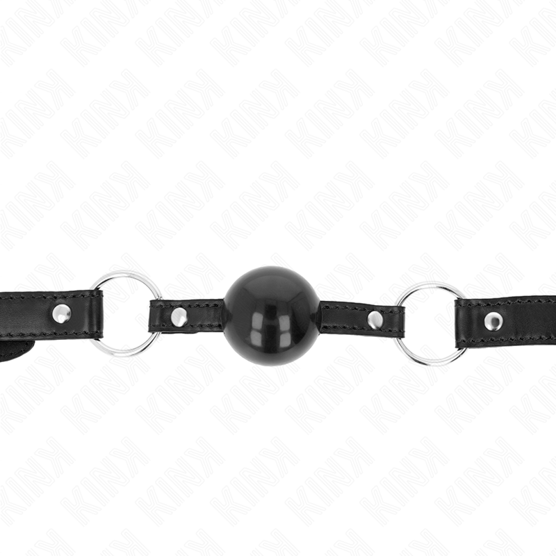 KINK - BALL GAG CON SFERA IN TPE NERO 4 CM MISURA GAG 60 x 2 CM