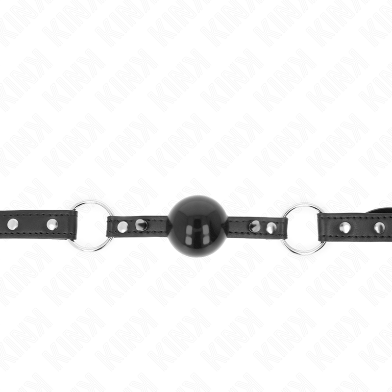 KINK - BALL GAG CON SFERA 4 CM CON RIVETTO A PUNTA E CHIUSURA A SCATTO 65 x 2 CM