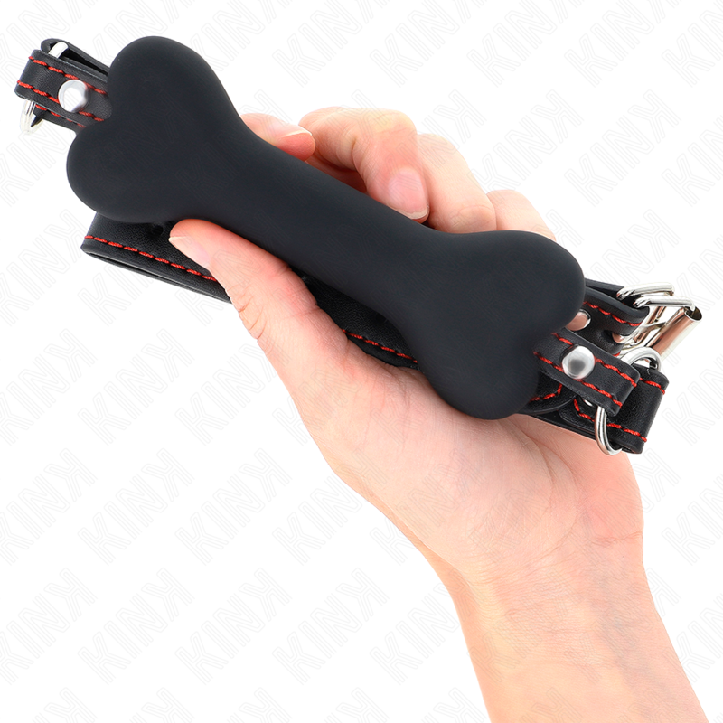 KINK - GAG CON OSSO NERO 12 CM MISURA 63 x 2 CM