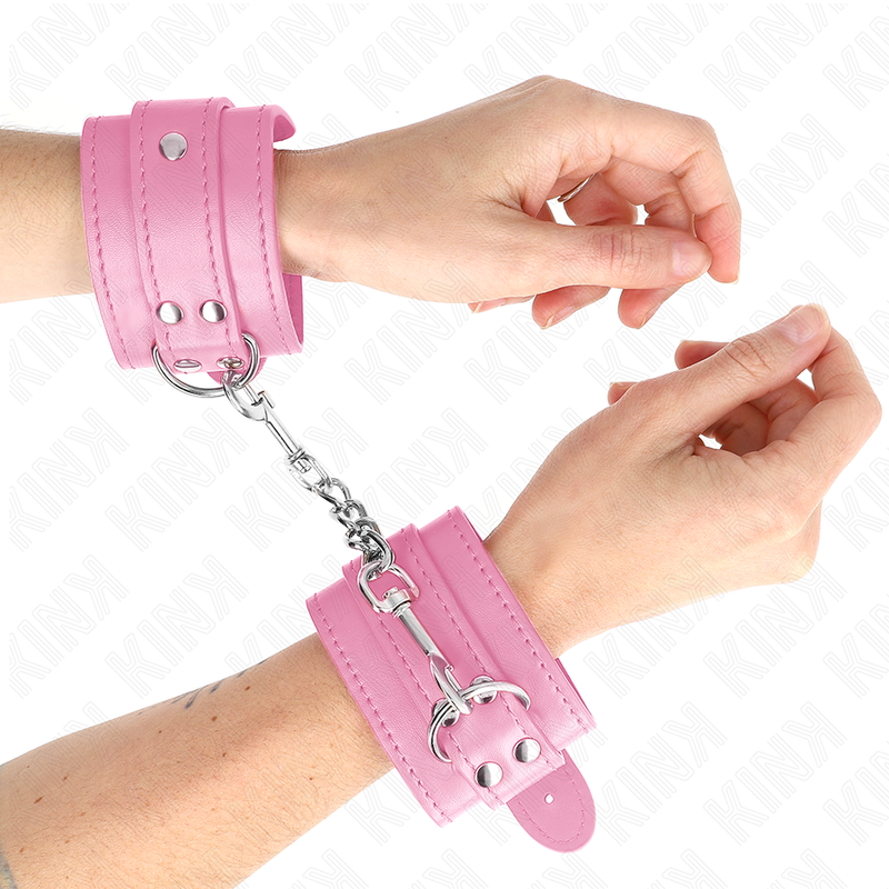 KINK - CINTURINI DA POLSO ROSA REGOLABILI 20-23 CM X 5,5 CM