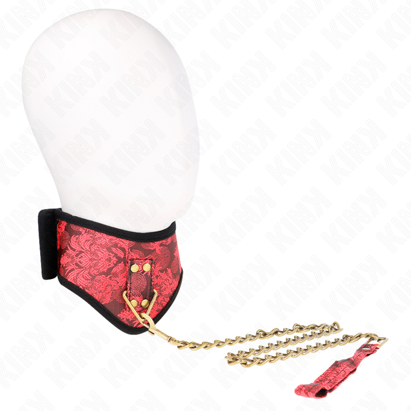 KINK - COLLARE MODELLO SCANDAL CON GUINZAGLIO IN PIZZO 75 CM 44 X 10 CM