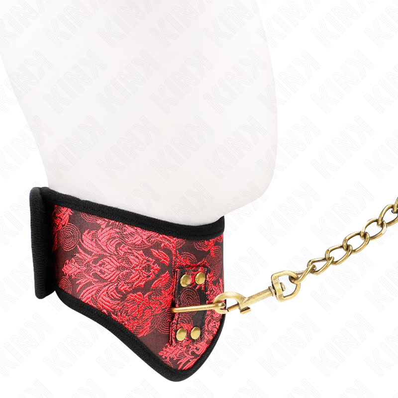 KINK - COLLARE MODELLO SCANDAL CON GUINZAGLIO IN PIZZO 75 CM 44 X 10 CM