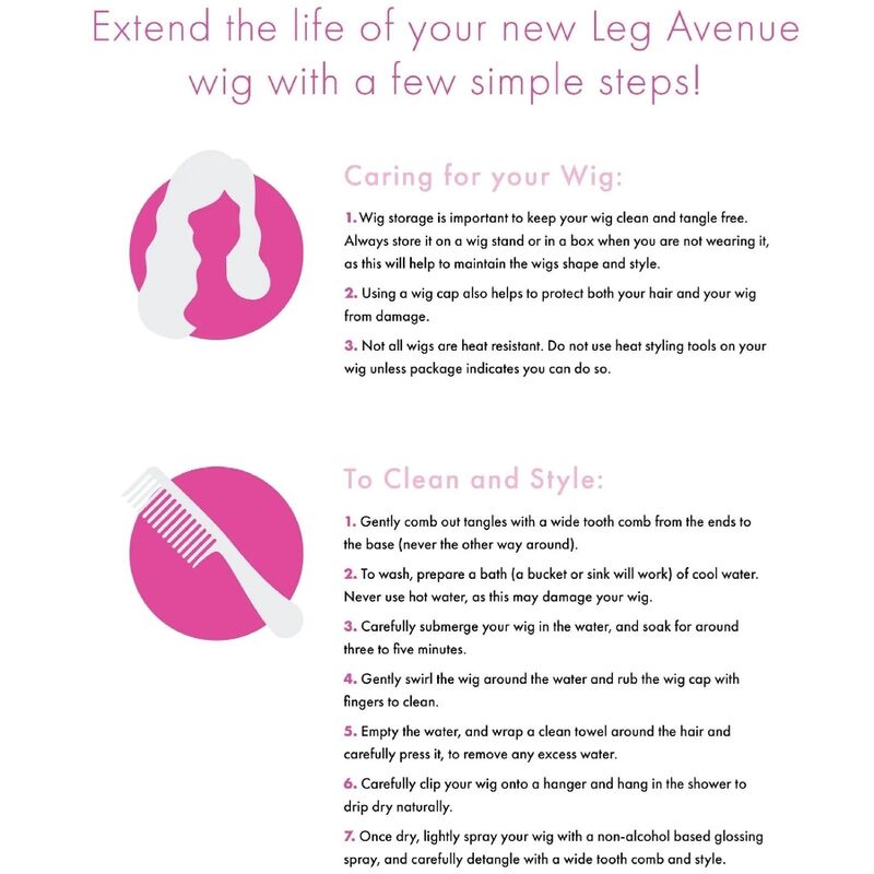 LEG AVENUE - PARRUCCA LUNGA E LISCIA BANGIN NERA