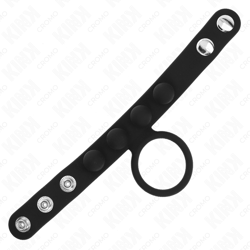 KINK - ANELLO PENE IN PELLE 3,5 CM CON CHIUSURA A PRESSIONE 23 X 2 CM