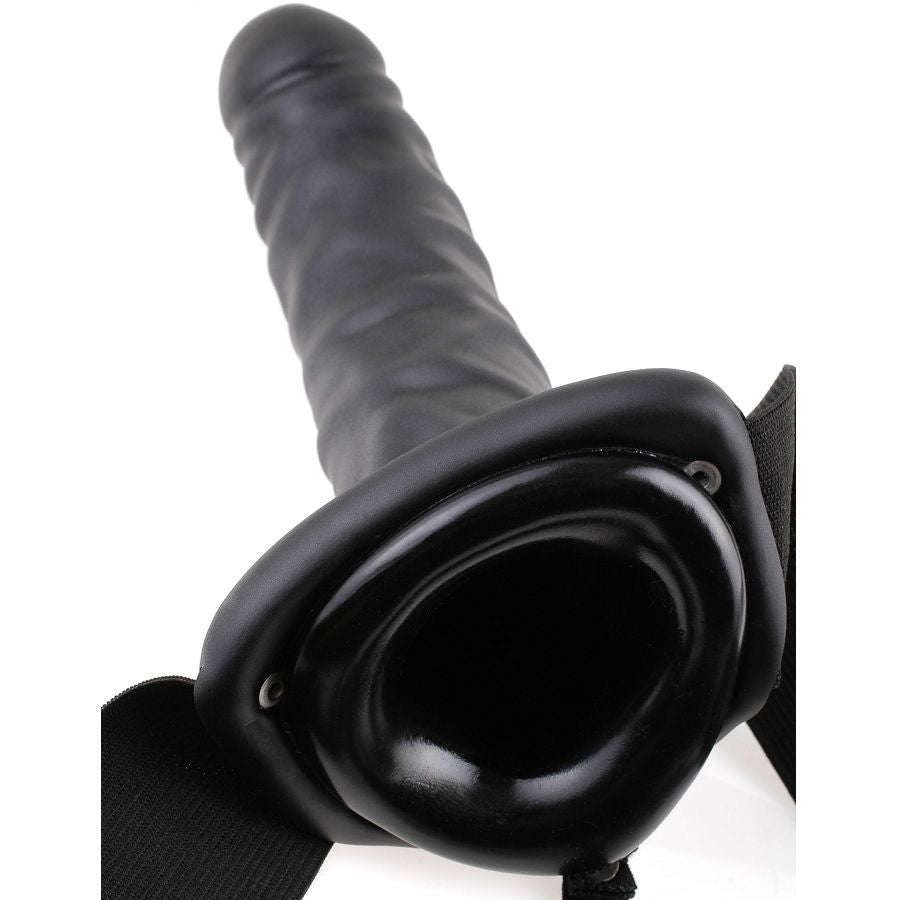 FETISH FANTASY SERIES - STRAP-ON CAVO VIBRANTE 19 CM NERO