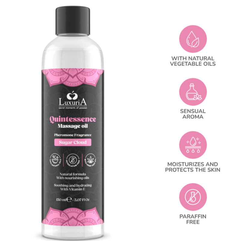 INTIMATELINE - LUXURIA QUINTESSENCE OLIO DA MASSAGGIO AROMA NUVOLA DI ZUCCHERO 150 ML