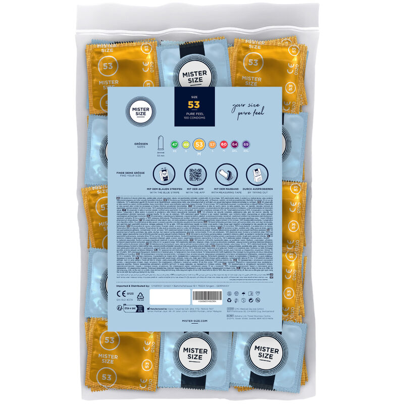 MISTER SIZE - PRESERVATIVI TAGLIA M 53 MM (100 PZ)
