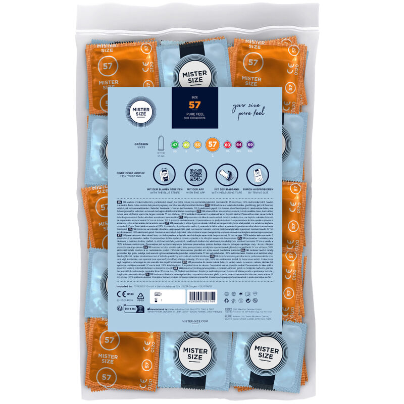 MISTER SIZE - PRESERVATIVI TAGLIA L 57 MM (100 UNITÀ)