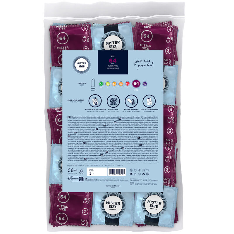 MISTER SIZE - PRESERVATIVI TAGLIA XXL 64 MM (100 PZ)