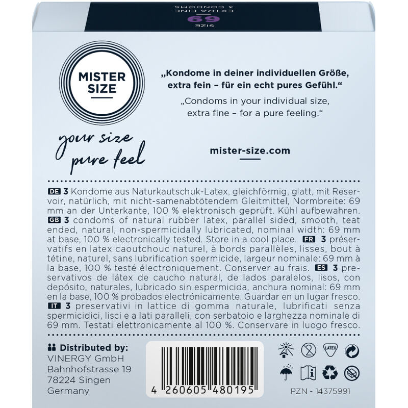 MISTER SIZE - PRESERVATIVI TAGLIA XXXL 69 MM (3 PZ)