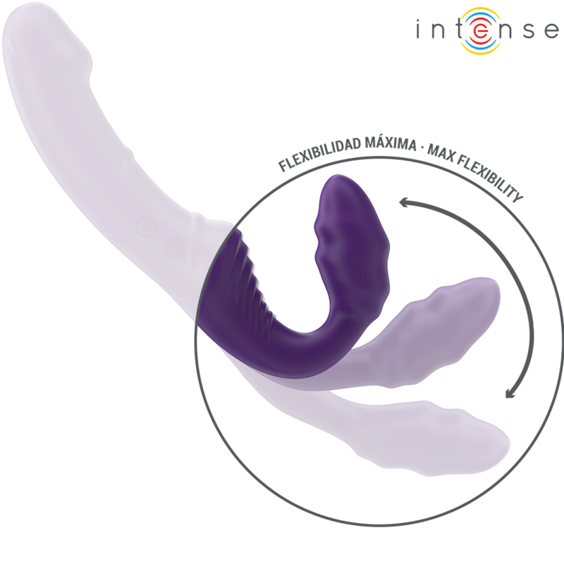 INTENSE - JILL VIBRATORE DOPPIO 20 CM CON TELECOMANDO VIOLA