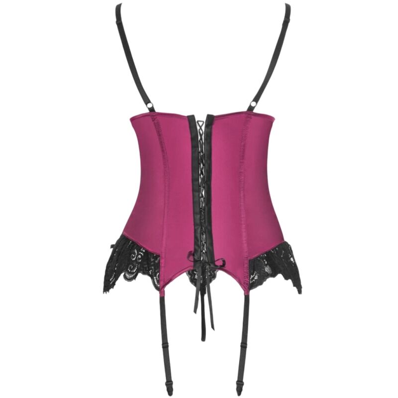 LIVCO CORSETTI FASHION - AGRAFENA CORSETTO + PERIZOMA BORDEAUX S/M CF 90436
