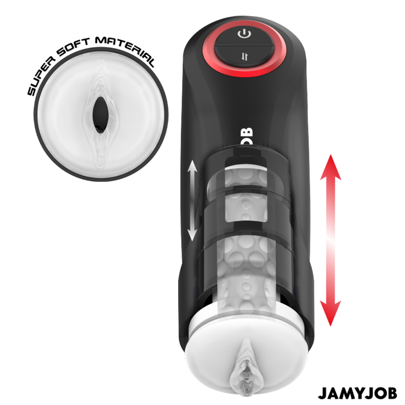 JAMYJOB - GRAVITY MASTURBATORE CON VAGINA AUTOMATICO
CON 5 MODALITÀ DI SPINTA ED EFFETTO SONORO