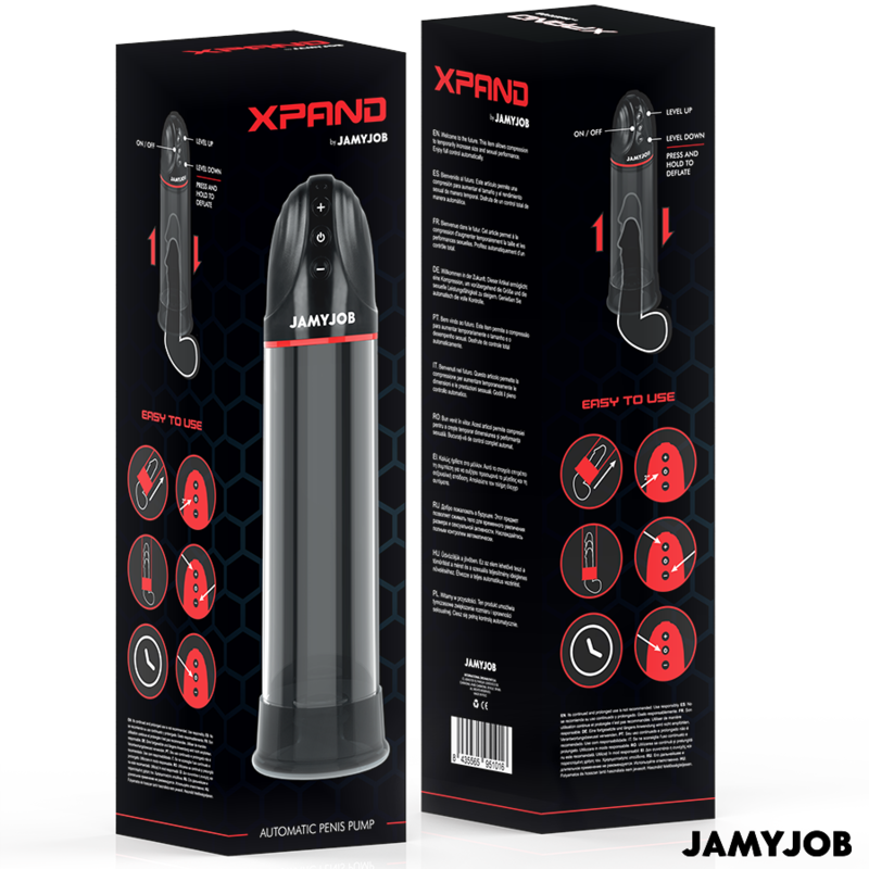 JAMYJOB - XPAND POMPA PER PENE AUTOMATICA 3 LIVELLI DI ASPIRAZIONE GRIGIA