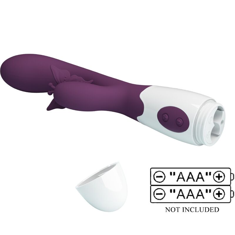 PRETTY LOVE - VIBRATORE CONIGLIO BUTTERFLY KISS E STIMOLATORE PUNTO G VIOLA
