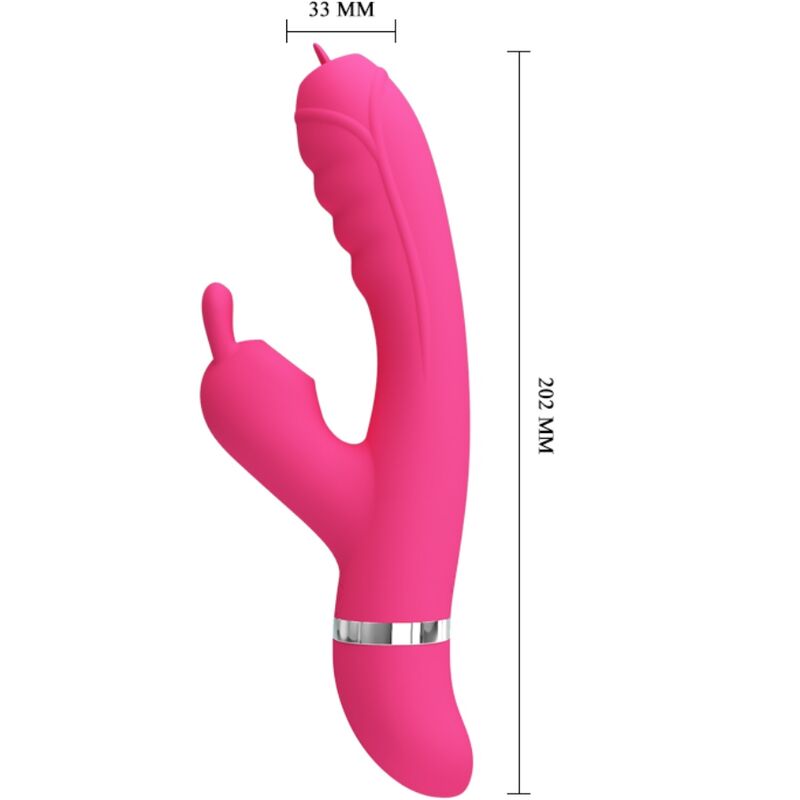 PRETTY LOVE - PHOENIX VIBRATORE MULTIFUNZIONE RABBIT ROSA
