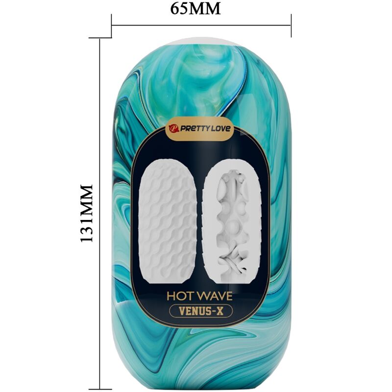 PRETTY LOVE - VENUS HOT WAVE OVETTO MASTURBATORE MASCHILE IN SILICONE
