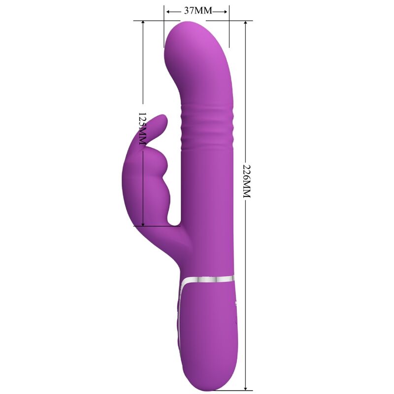 PRETTY LOVE - COALE VIBRATORE RABBIT CON ROTAZIONE DI SFERE VIOLA