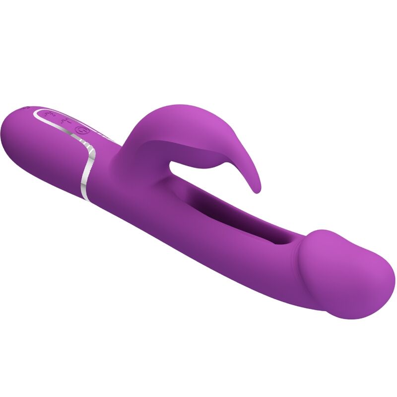 PRETTY LOVE - KAMPAS VIBRATORE MULTIFUNZIONE 3 IN 1 RABBIT VIOLA