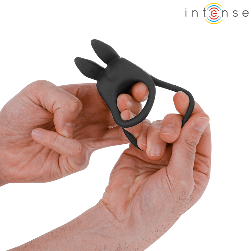 INTENSE - SAM ANELLO DOPPIO VIBRANTE 10 FUNZIONI NERO
