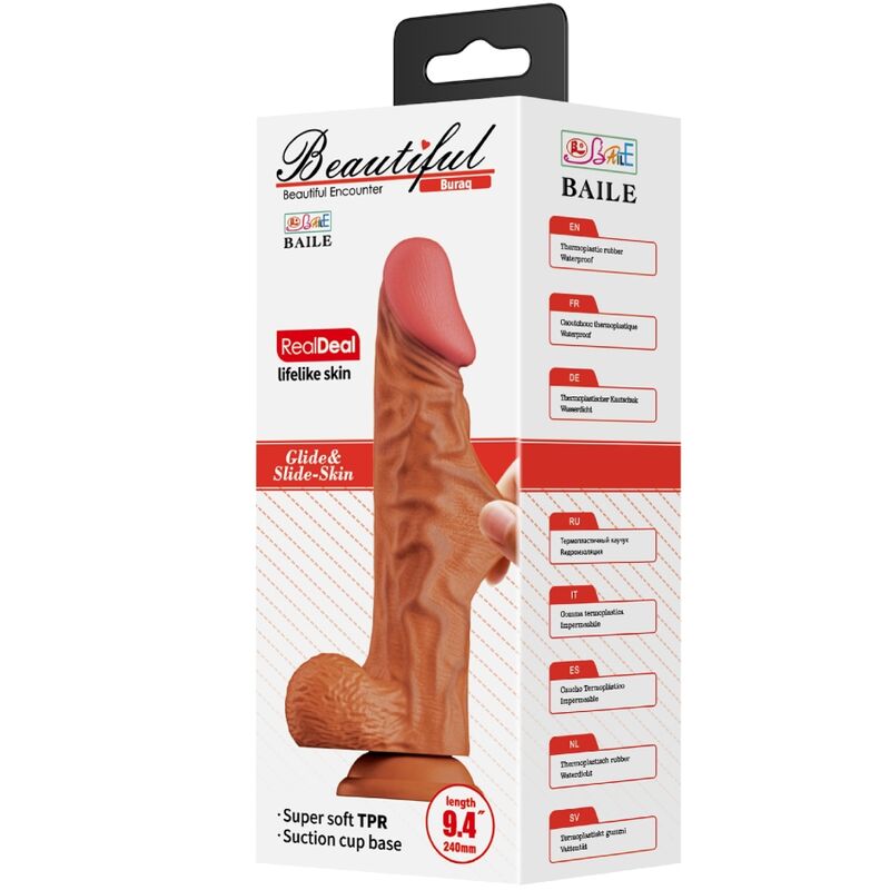 BAILE - BURAQ DILDO REALISTICO 24 CM NUDE