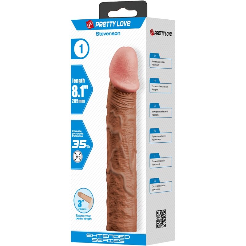 PRETTY LOVE - STEVENSON GUAINA PER PENE CON ESTENSIONE 7,6 CM SCURA