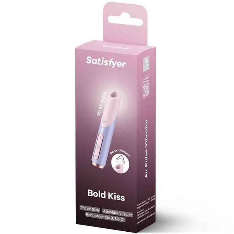 SATISFYER - BOLD KISS WAVE STIMOLATORE CLITORIDE AIR PULSE ROSA / VIOLA