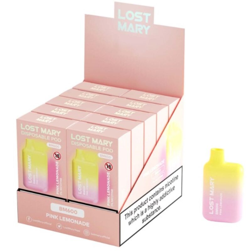 LOST MARY - BM600 NICOTINA VAPER 2% MONOUSO LIMONE FRUTTI ROSSI