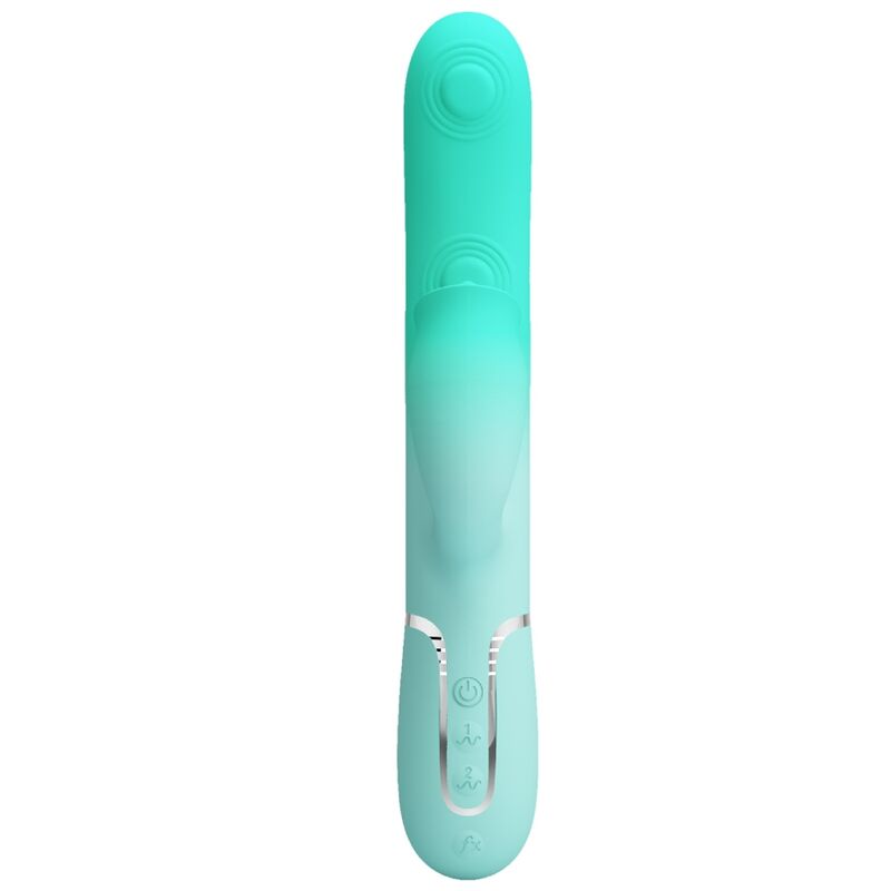 PRETTY LOVE - GIGI VIBRATORE RABBIT MULTIFUNZIONE VERDE ACQUA