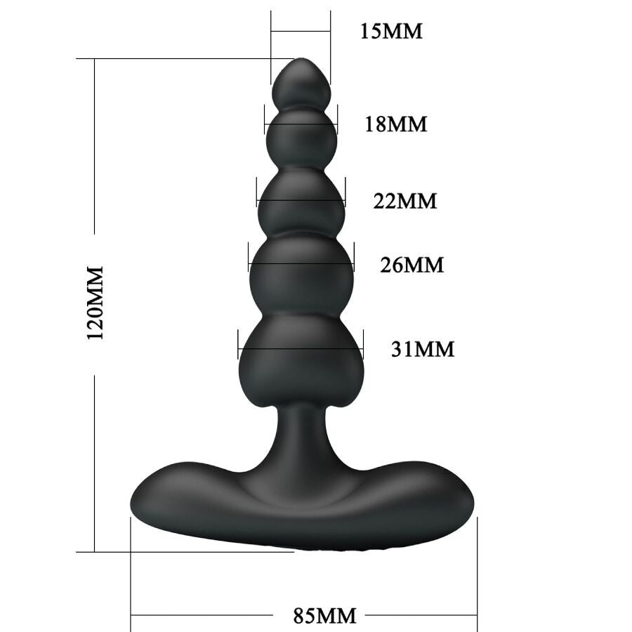 PRETTY LOVE - SIDNEY ANAL VIBRATOR 10 VIBRATIONS BLACK