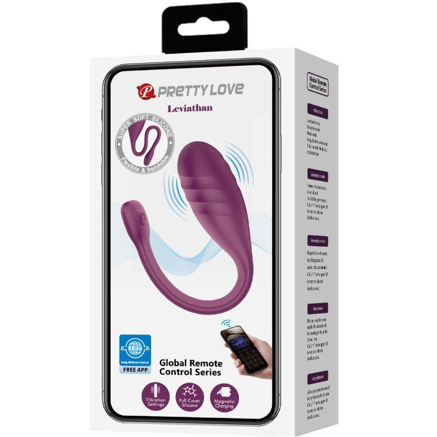 PRETTY LOVE - LEVIATHAN VIBRATORE CONTROLLATO DA APP LONG DISTANCE VIOLA