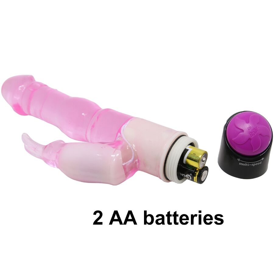 BAILE - WAVES OF PLEASURE VIBRATORE CON RABBIT 23 CM ROSA