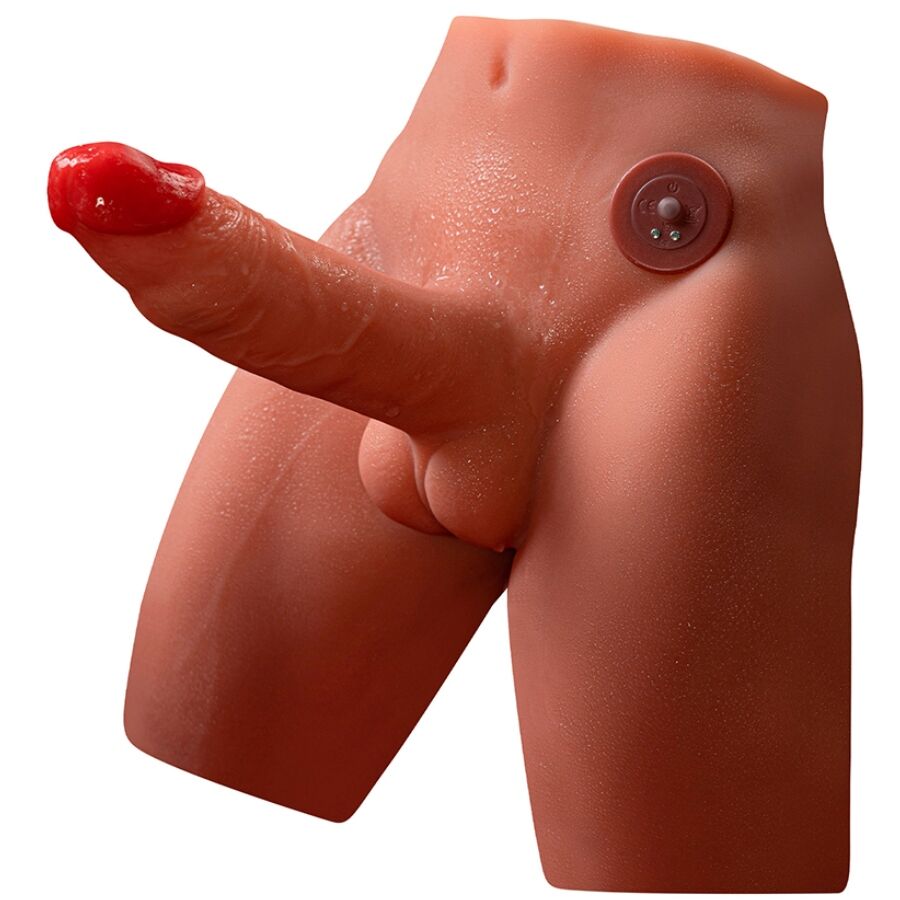 XISE - TORSO MASCHILE MASTURBATORE REALISTICO CON DILDO JASON CON VIBRAZIONE E SPINTA 17 CM/ 4KG
